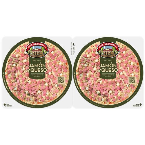 Pizza congelada de jam&oacute;n y queso CASA TARRADELLAS 2x220g image number
