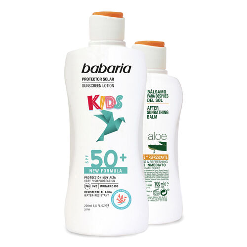 PROTECTOR SOLAR KIDS SPF50 BABARIA 200ml+AFTER image number