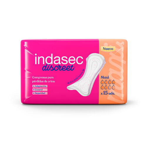 COMPRESA INDASEC DISCREET MAXI 15uds image number