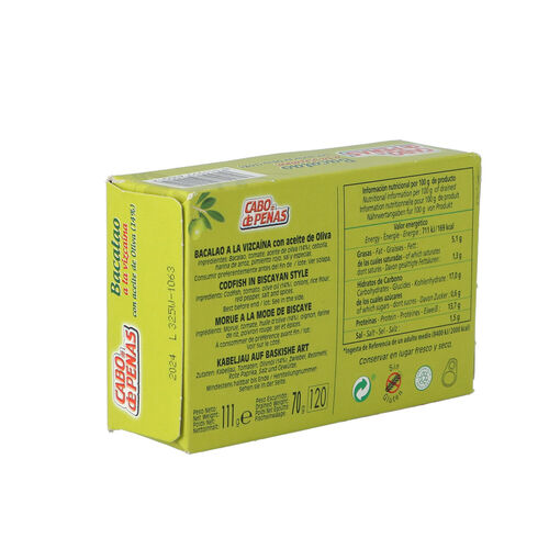 BACALAO CABO PEÑAS VIZCAINA 111g image number