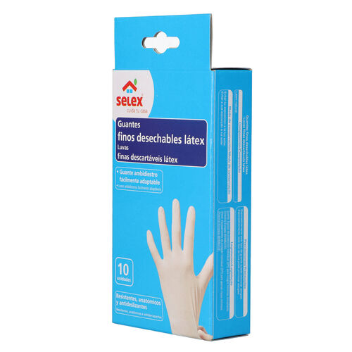 Guante fino latex Talla mediana SELEX 10uds image number