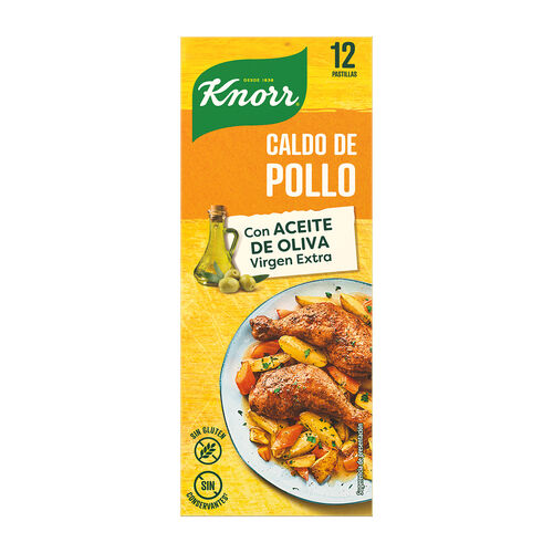 Caldo de pollo KNORR 12 pastillas 120g image number