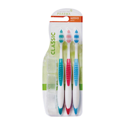 Cepillo dental medio bimaterial CENTRALINE PHARMA 3uds image number