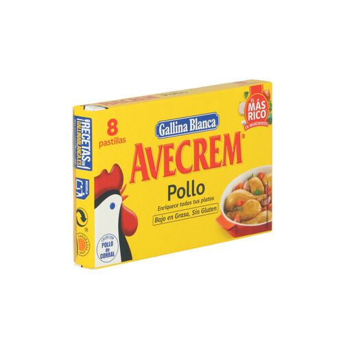 CALDO DE POLLO AVECREM 8 PASTILLAS 84g image number