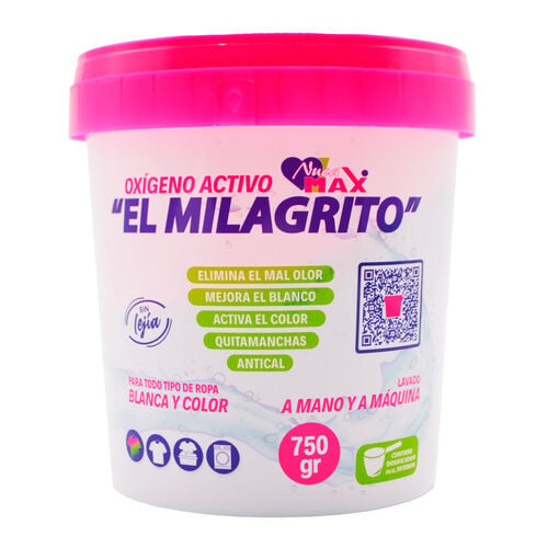 Detergente oxigeno activo EL MILAGRITO polvo 750ml image number
