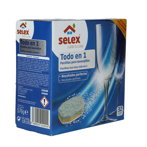 LAVAVAJILLAS PASTILLAS SELEX TODO EN 1 30LAVADOS image number