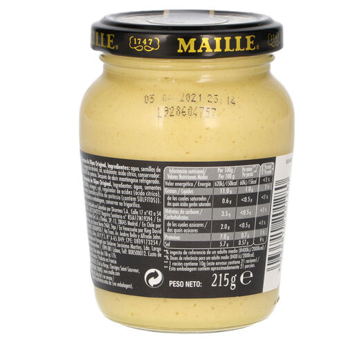 MOSTAZA DIJON MAILLE 215g image number