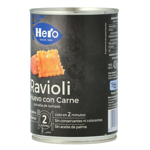 RAVIOLI SALSA HERO LATA 420g image number