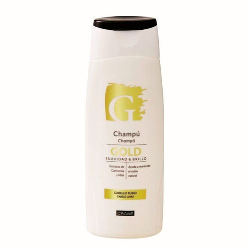 CHAMPU GOLD PARA CABELLO RUBIO CON EXTRACTO DE CAMOMILA Y MIEL CROWE 400ml image number