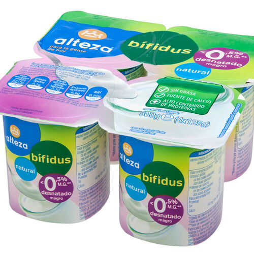 YOGUR ALTEZA BIFIDUS 0% 4x125g image number