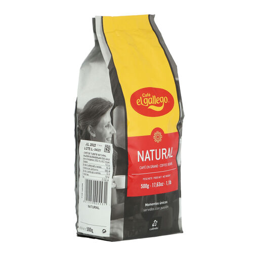 Caf&eacute; el GALLEGO Natural grano 500g image number