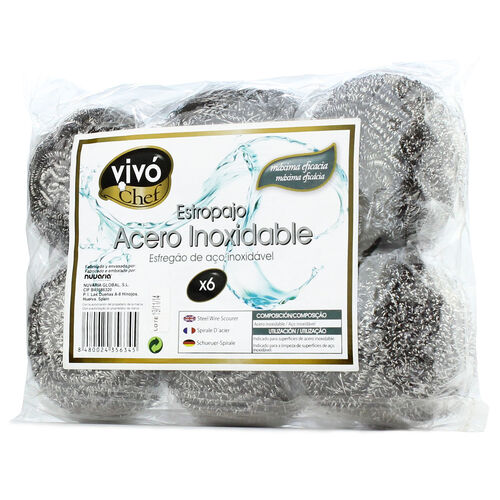 Estropajo acero inoxidable pack 2 image number