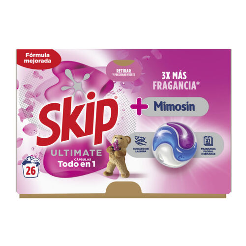 Detergente en c&aacute;psulas mimosin SKIP Ultimate 26 lavados image number
