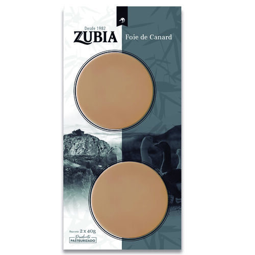 FOIE CANARD ZUBIA MEDALLON 2X40g. image number