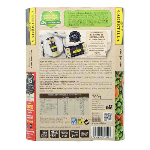Guisantes con jam&oacute;n CARRETILLA 240g image number