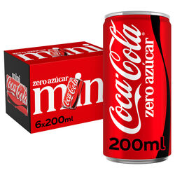 Refresco de cola Zero Mini COCA COLA 6x200ml