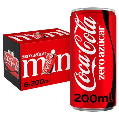 Refresco de cola Zero Mini COCA COLA 6x200ml image number