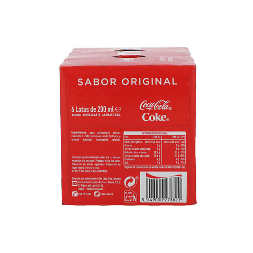 Refresco COCA COLA Original Mini 6x200ml image number