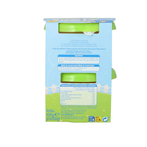 Tarrito 3 frutas ALTEZA pack 2x200g image number