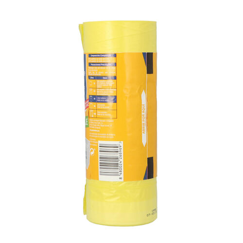 BOLSA DE BASURA AMARILLA AUTOCIERRE SELEX 30L 30uds image number