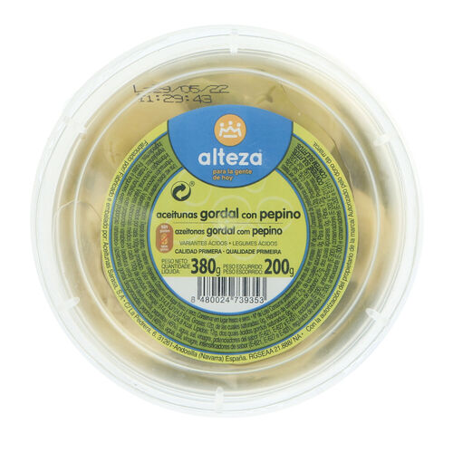 ACEITUNA GORDAL CON PEPINO ALTEZA 380g image number