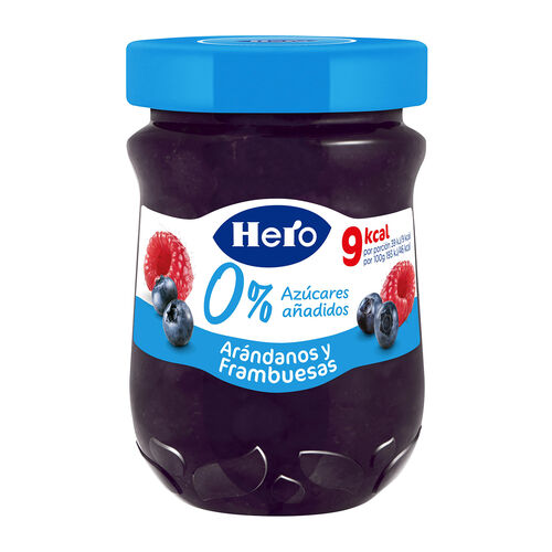 Confitura de ar&aacute;ndanos y frambuesas Diet HERO 280g image number