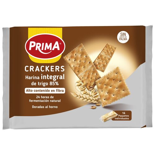 CRACKERS DE HARINA INTEGRAL DE TRIGO 85% PRIMA 500g image number
