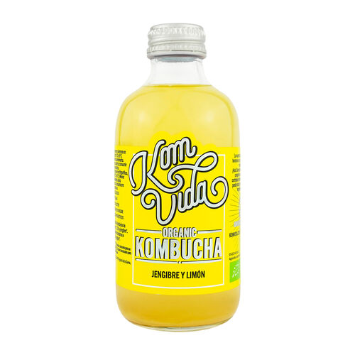Kombucha org&aacute;nica de jengibre y lim&oacute;n KOMVIDA 250ml image number