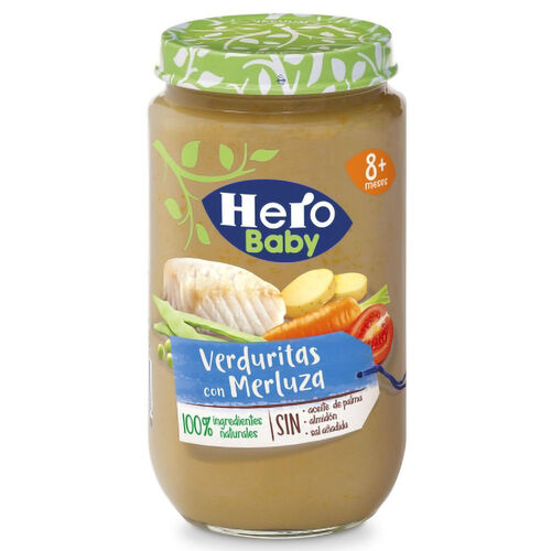 Tarrito verduritas con merluza HERO 235g image number