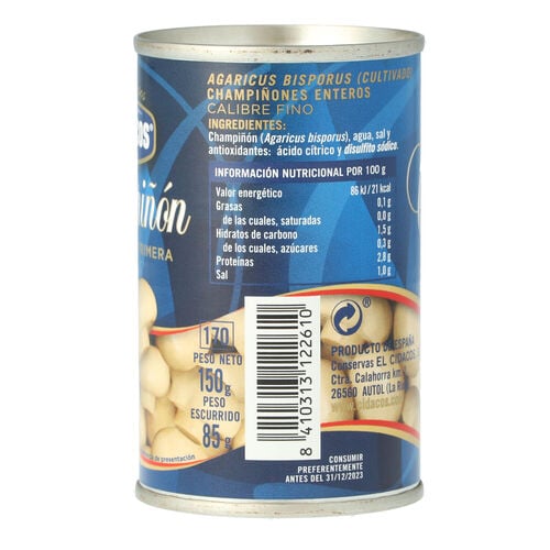 CHAMPINON CIDACOS ENTERO 150g image number