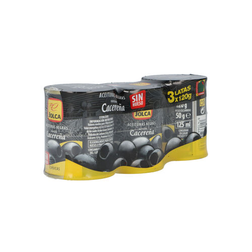 ACEITUNA NEGRA JOLCA SIN HUESO PACK 3x50g image number