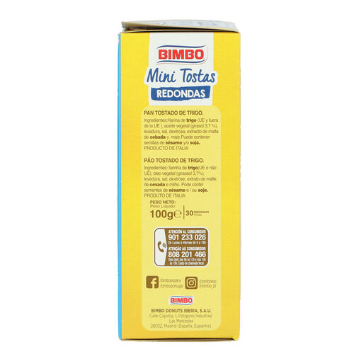 Mini tostas redondas ORTIZ 100g image number
