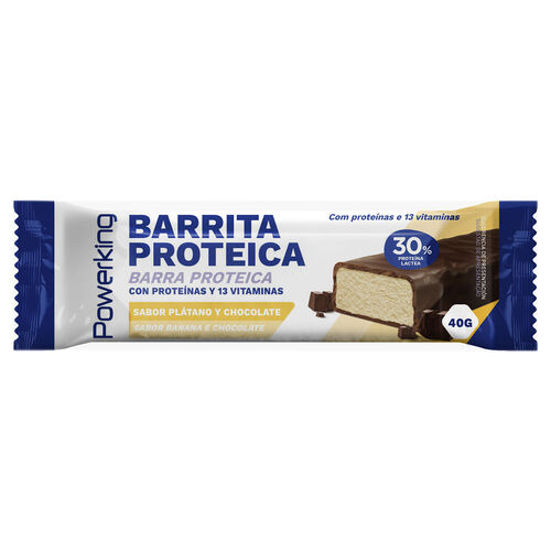 Barrita proteica pl&aacute;tano POWERKING 40g image number