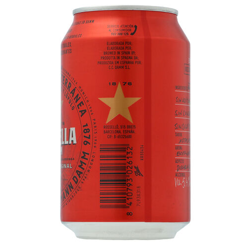 CERVEZA ESTRELLA DAMM LATA 33cl image number