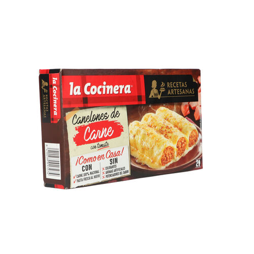 CANELONES DE CARNE COCINERA CONGELADOS 500g image number