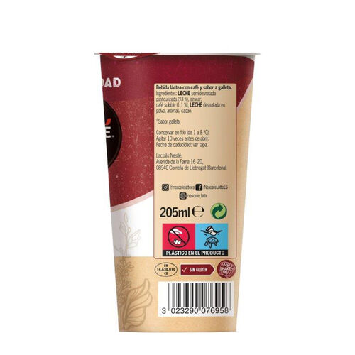 Cafe latte con COOKIES NESCAFE 205ml image number