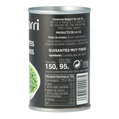 Guisantes BAIGORRI 150g image number