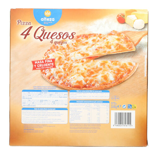 PIZZA ALTEZA 4 QUESOS CONGELADA 340g image number