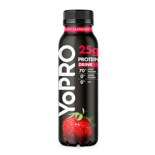 Bebida de yogur proteica con fresa y frambuesa YOPRO 300g image number