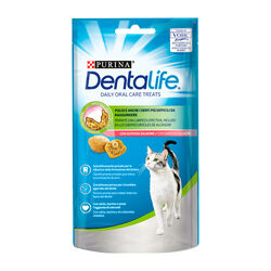 Snack dental para gato adulto con salm&oacute;n DENTALIFE PURINA 40g