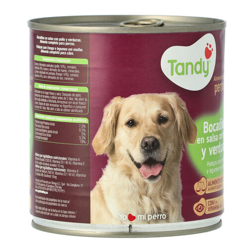 ALIMENTO PARA PERRO BOCADITO CON POLLO Y VERDURA TANDY 720g image number
