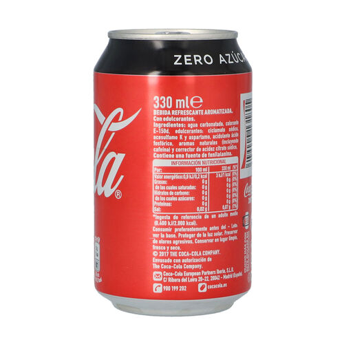 COCA COLA ZERO LATA 33cl image number