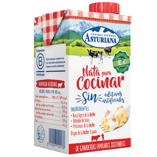 Nata para cocinar Central Lechera ASTURIANA 500ml image number