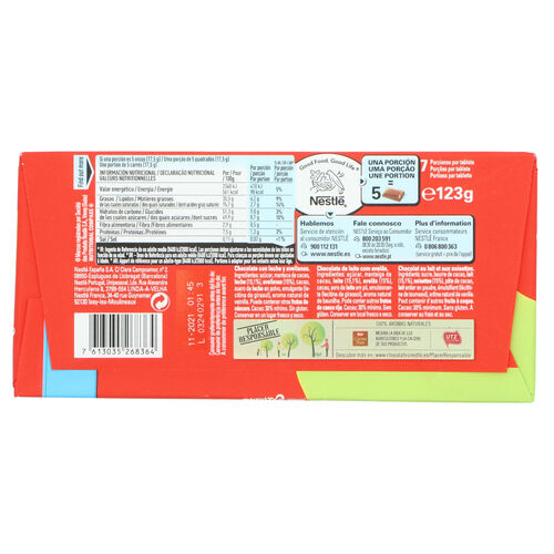 CHOCOLATE AVELLANA NESTLE 123g image number