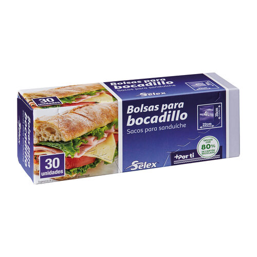 BOLSAS PARA BOCADILLO SELEX 30uds image number