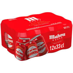 Cerveza MAHOU lata 33cl pack 12 latas