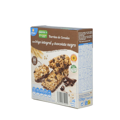 Barritas de cereales con trigo Integral y chocolate negro ALTEZA 6uds 129g image number