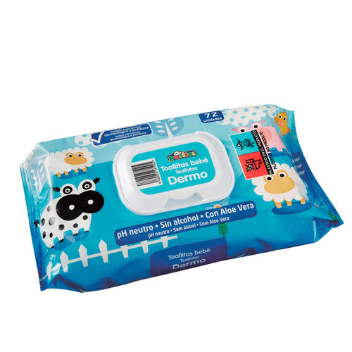 TOALLITAS INFANTILES BEBE PASITOS INFANTIL 72uds image number