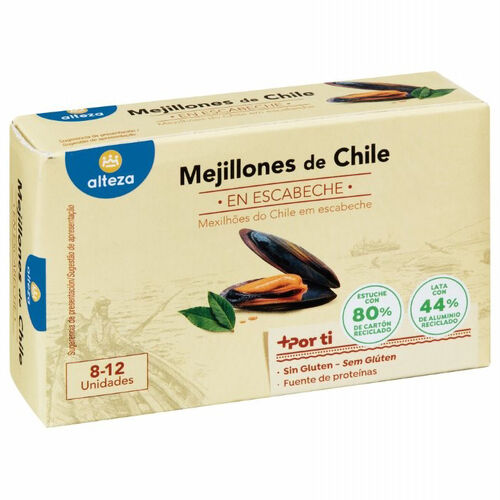 Mejillones de Chile en escabeche ALTEZA 8/12 piezas 111g image number