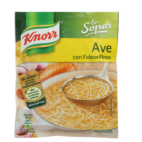 SOPA AVE FIDEOS KNORR SOBRE image number